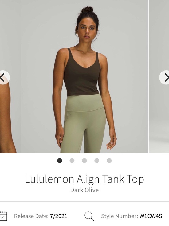 lululemon athletica Tops - EUC lululemon athletica Scoop Neck Tank Top - Dark Olive